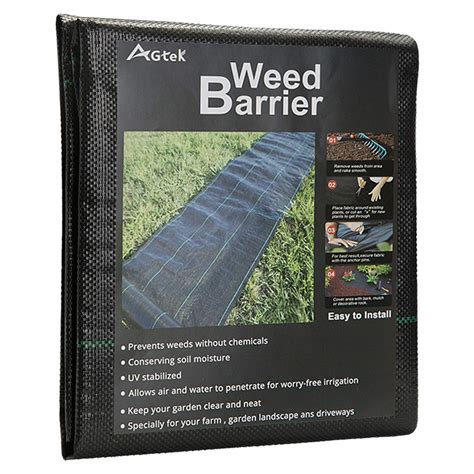 Buy AGTEK Garden Weed Barrier Landscape Fabric 3 8oz 4x8 FT Heavy Duty