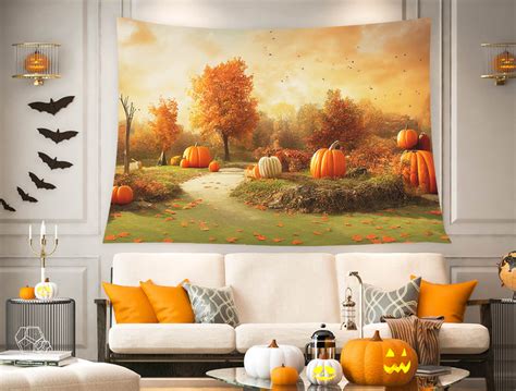 Fall Scenery Pumpkins Photography Backdrop M8-46 – Dbackdrop