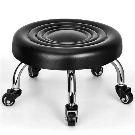 Amazon.com: FLOLXNB Low Rolling Stool, Low Stool with Wheels, PU