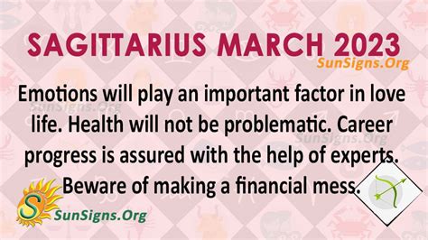 Sagittarius March Monthly Horoscope Predictions Sunsigns Org