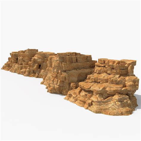 Desert Rock 3d Model Rock Desert Art Environment Concept Art