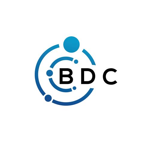 BDC letter logo design on black background. BDC creative initials ...