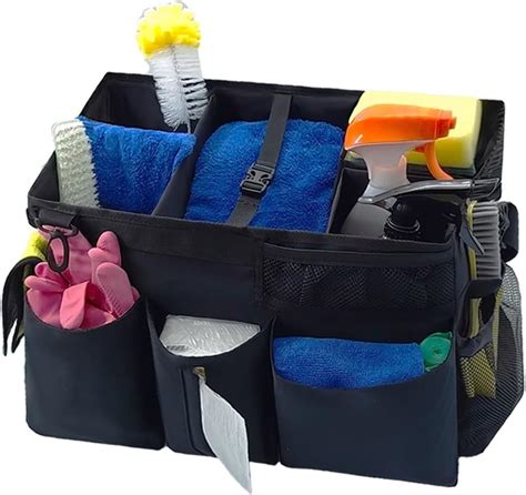 Buy Large Wearable Cleaning Caddy Organizer Bag for Cleaning Supplies ...