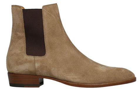 Gi Y Saint Laurent Wyatt Suede Chelsea Boot Tobacco Bt