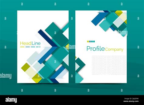 Color business brochure cover vector template, annual report front page, A4 size, leaflet ...