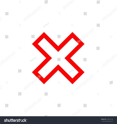 Cross Sign Element Red X Icon Stock Vector Royalty Free