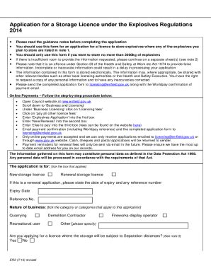 Fillable Online Application For A Storage Licence Under The