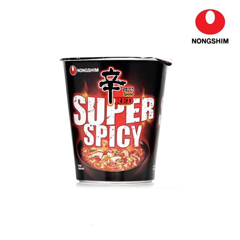 Nongshim Shin Red Super Spicy Ramyun Cup Noodles 68g Shopee Philippines