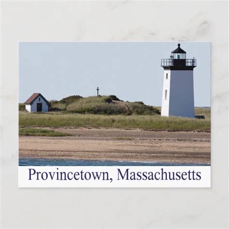 Cape Cod Wood End Lighthouse Provincetown Ma Postcard Zazzle