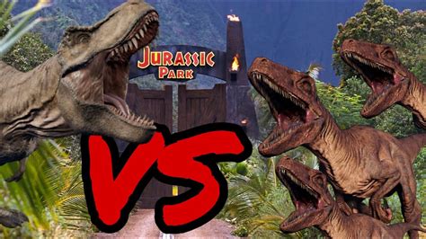 T Rex Vs A Pack Of Velociraptors Jwe2 YouTube