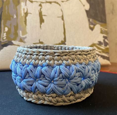 Корзинка из полиэфирного шнура в интернет-магазине на Ярмарке Мастеров ...