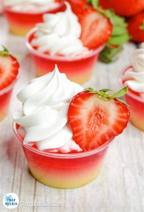 Strawberry Shortcake Jello Shots Trop Rockin