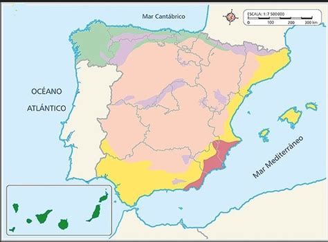 Print Map Quiz Climas de España Historia 1 eso 1 eso geografía e