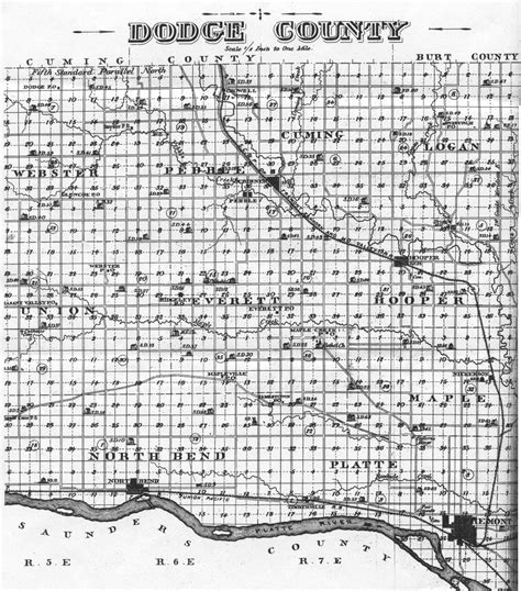 Dodge County 1885 map