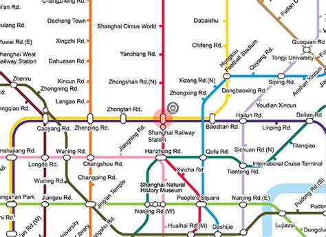 Shanghai Railway Station station map - Shanghai Metro