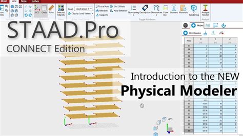 Introduction To Staadpro Connect Editions Physical Modeler Youtube