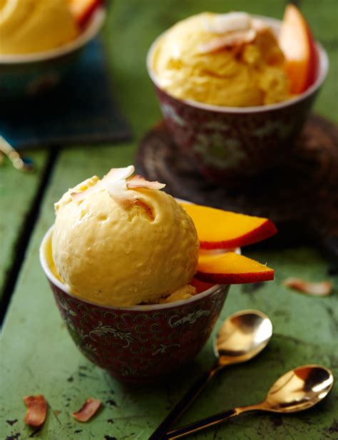 No Churn Mango And Coconut Ice Cream Sainsbury`s Magazine