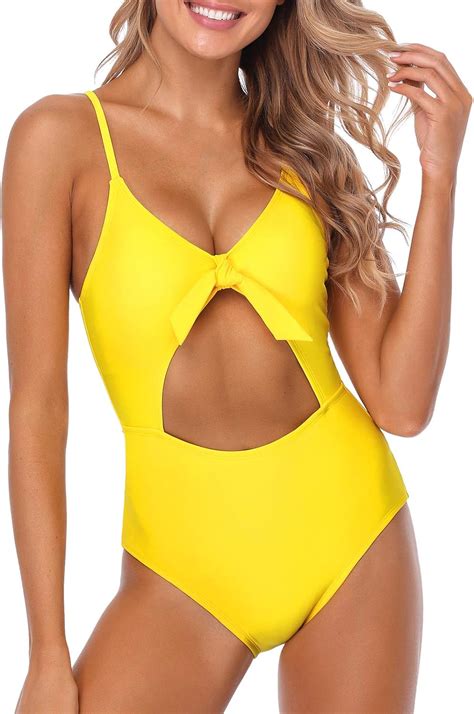 Cillet Sexy Einteiler Badeanzug Für Frauen Mit Hoher Taille Monokini Amazonde Bekleidung