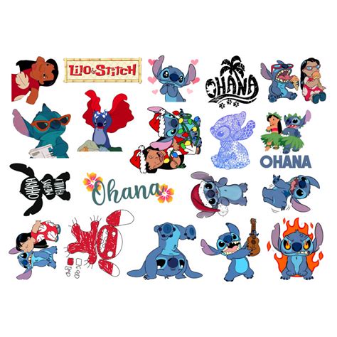 LILO E STITCH CARTELA DE ADESIVOS Ou Sem Recorte Shopee Brasil