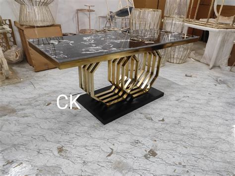 Ss Pvd Coated Dining Table At Rs 85000 Piece Stainless Steel Dining