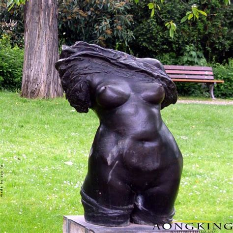 Outdoor Abstract Bronze Breast Torso Bosom Naked Sculpture Torso Bosom Naked Sculpture And