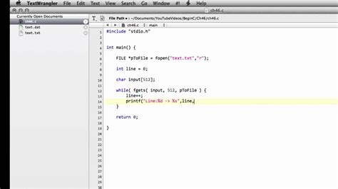 Beginning C Programming Part Read Text From A File Youtube
