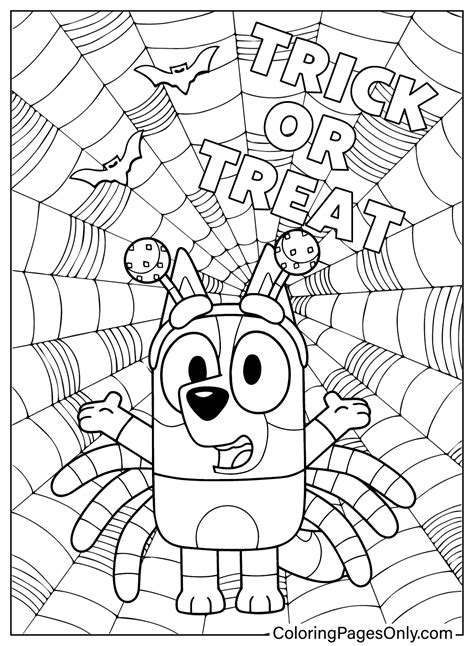 Desenhos De Bluey Halloween Para Colorir