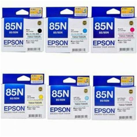 Epson 85n ตลับหมึกแท้สำหรับ เครื่องพิมพ์ Stylus Photo T60 และ 1390 Shopee Thailand