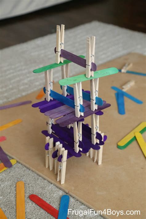 Five Engineering Challenges with Clothespins, Binder Clips, and Craft ...