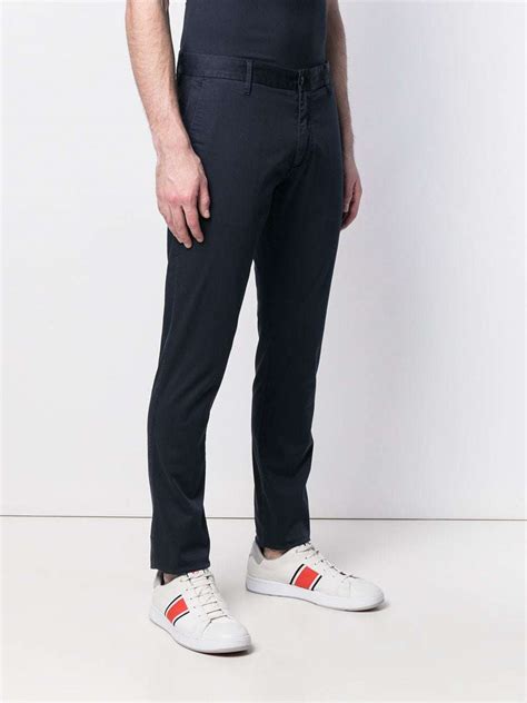 Pantalon Chino Bleu Marine Emporio Armani Farfetch