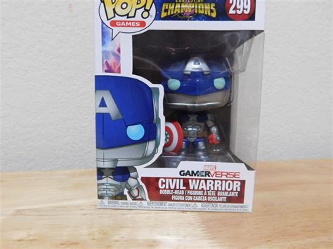 New Funko Pop Games Marvel Contest Of Champions 299 Civil Warrior Bobble Head Ebay