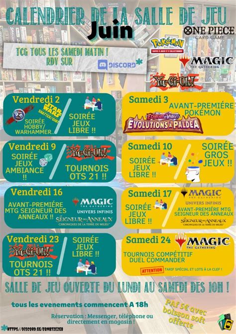 Et Voici Le Programme Du Mois De Juin L Instant Ludique