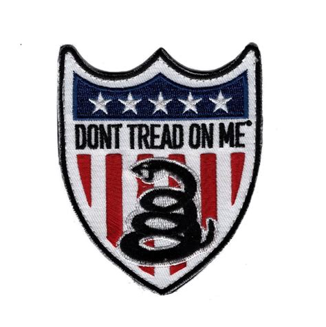 Dont Tread On Me Shield Patch Embroidered Hook Miltacusa