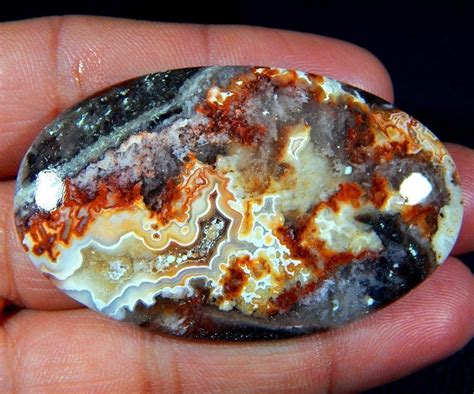 Ct Rare Huge Natural Red Designer Crazy Lace Agate Oval Cabochon