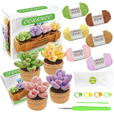 Crochet Kit For Beginners Succulents Beginner Crochet Starter Kit For Complete Beginners