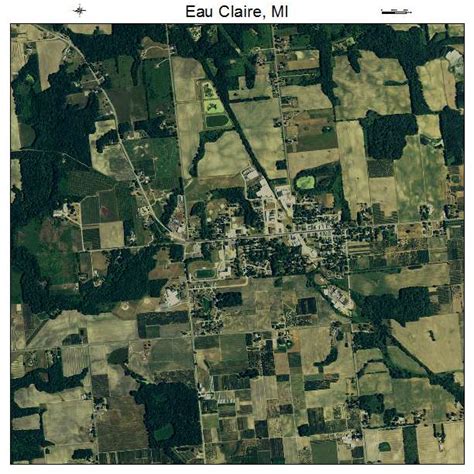 Aerial Photography Map of Eau Claire, MI Michigan