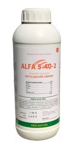 Fertilizante Liquido Alto En Fosforo 1 Lt 5 40 2 Meses Sin Intereses