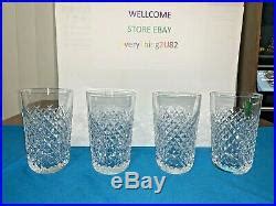 Retired Set 4 Signed Waterford Crystal Alana 1952 Art Glass 5 Flat