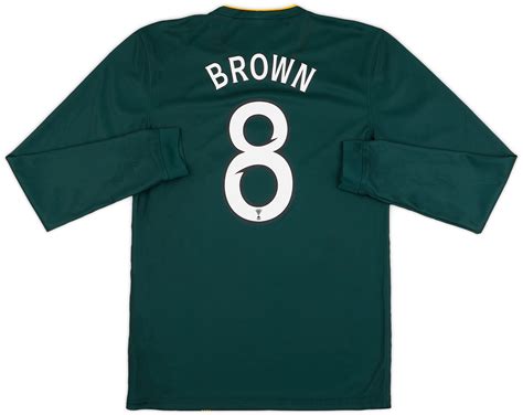 2014 15 Celtic Away Ls Shirt Brown 8 S