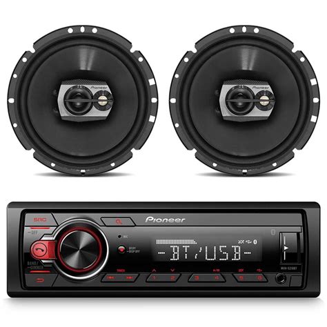 Rádio Automotivo Pioneer MVH S218BT Som Bluetooth MP3 Player 1 Din