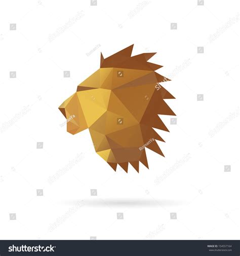 Lion Head Abstract Isolated On White Stock Vector (Royalty Free ...