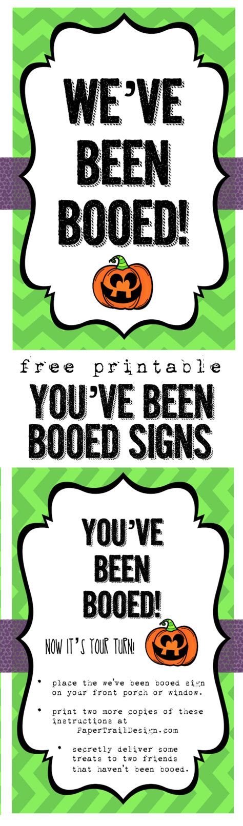 Weve Been Booed Free Printable Paper Trail Design