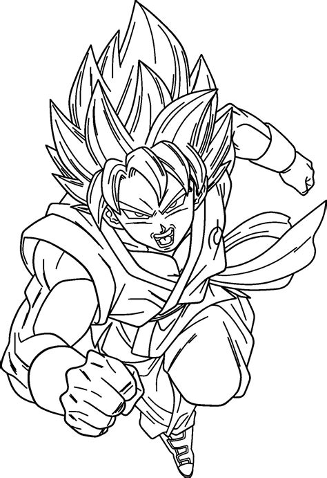 Goku Dragon Ball Z Coloring Pages Coloring Dibujos Coloriages Porn