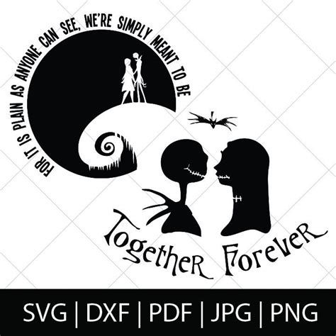 Drawing Illustration Jack And Sally Nightmare Before Christmas Png We