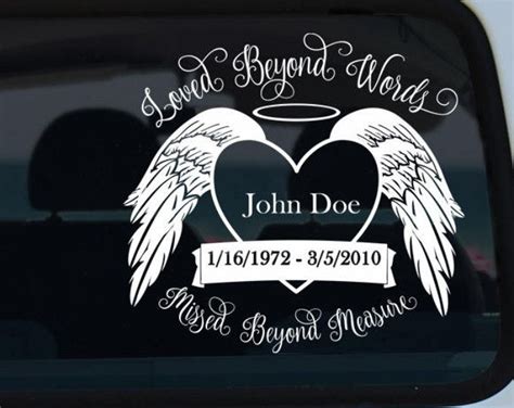 Car And Truck Decals Emblems And License Frames In Loving Memory Of Cancer Ribbon Mom Decal Window