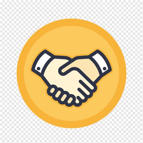 Handshake Partnership Hand Hand Orange Logo Png PNGWing