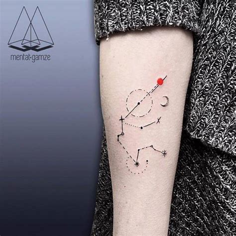 Aquarius Constellation Tattoo On The Right Inner