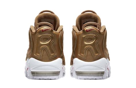 Supreme X Nike Air More Uptempo Metallic Gold Apr 2017 902290 700