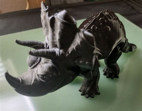 3D Printed Flexi Print In Place Triceratops Made With Ender 3Cults