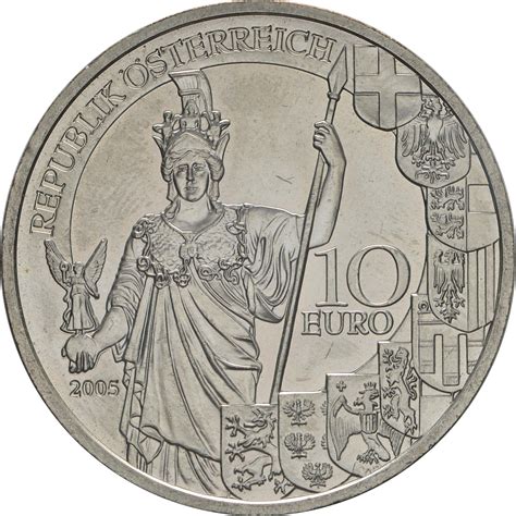 Österreich 10 Euro 60 Jahre Zweite Republik 2005 Silber Stgl 12 9 Euro